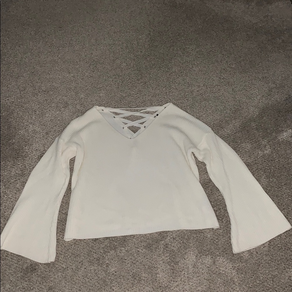 Top Shop Lattice Back Sweater